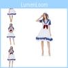 Stilvolles Alice im Wunderland Lolita Cosplay Dienstmädchen-Outfit für Anime-Fans aus Polyesterstoff