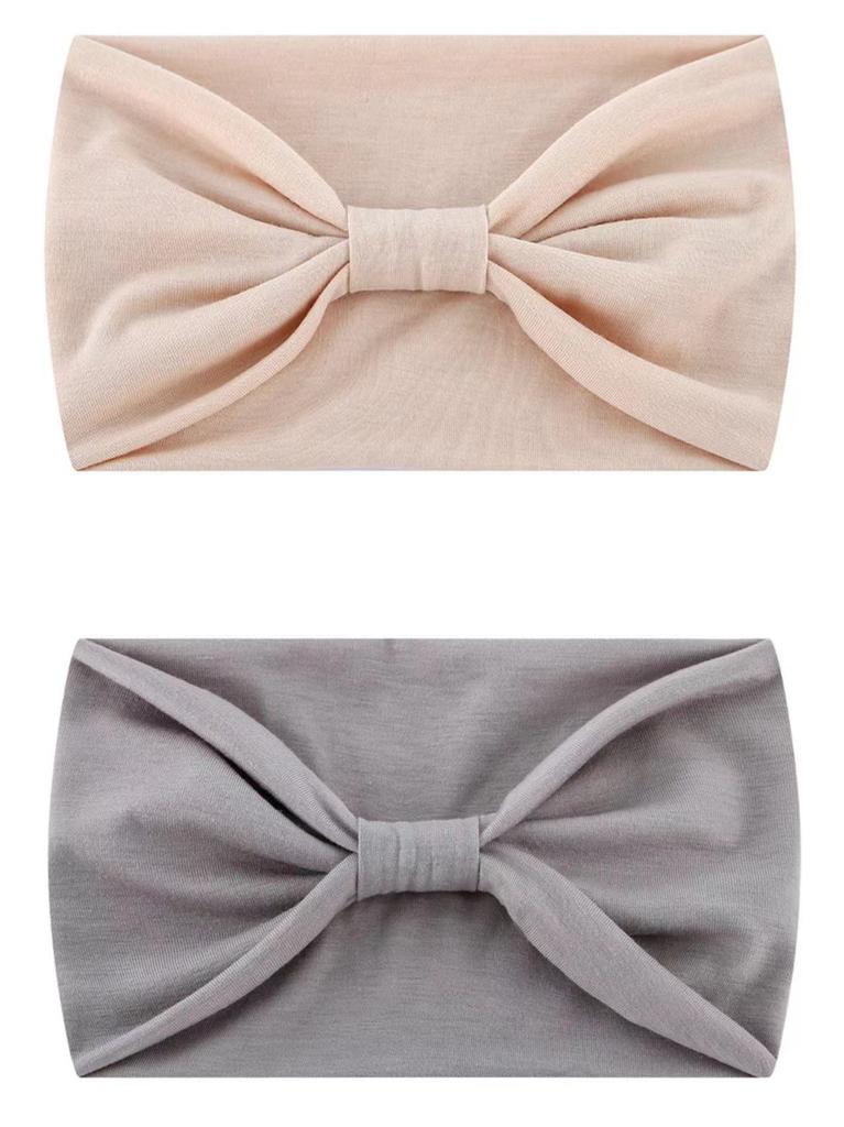 Solid Wide Headband Women Hair Accessories Bowknot Turbans Head Band Wash Face Make-up Sports Running Yoga Headbands