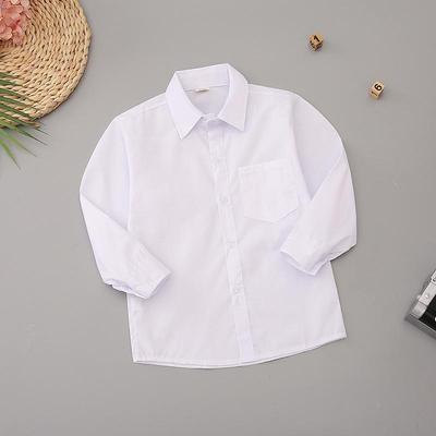 "Camicia bianca per l'uniforme scolastica dei bambini - Assorbono il sudore e non si sgualciscono, scollo rotondo per ragazzi e ragazze"