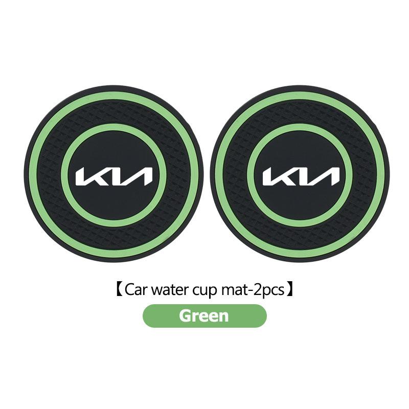For KIA Car Water Cup Slot Car Coaster Decoration Anti Slip Mat Pad Rio K5 K2 Sportage Ceed Sorento Picanto Stinger Soul  VU8