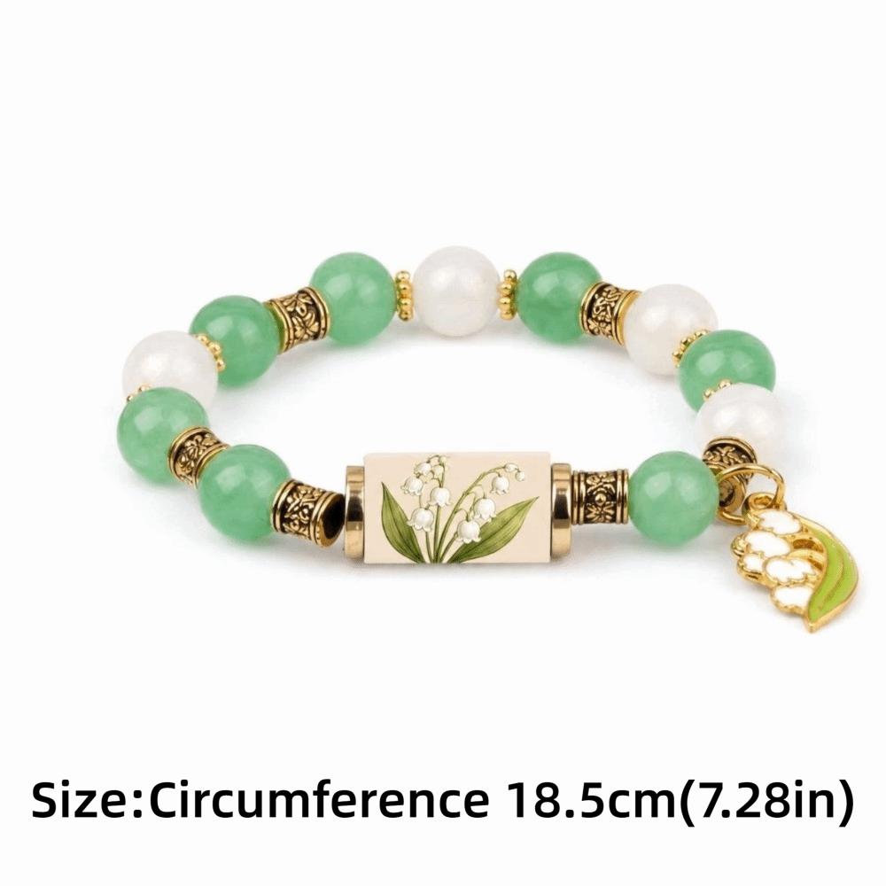 Elastic Hummingbird Bracelet with Pendant Beaded Bracelet Metal Tube Crystal Bracelet Party Favors