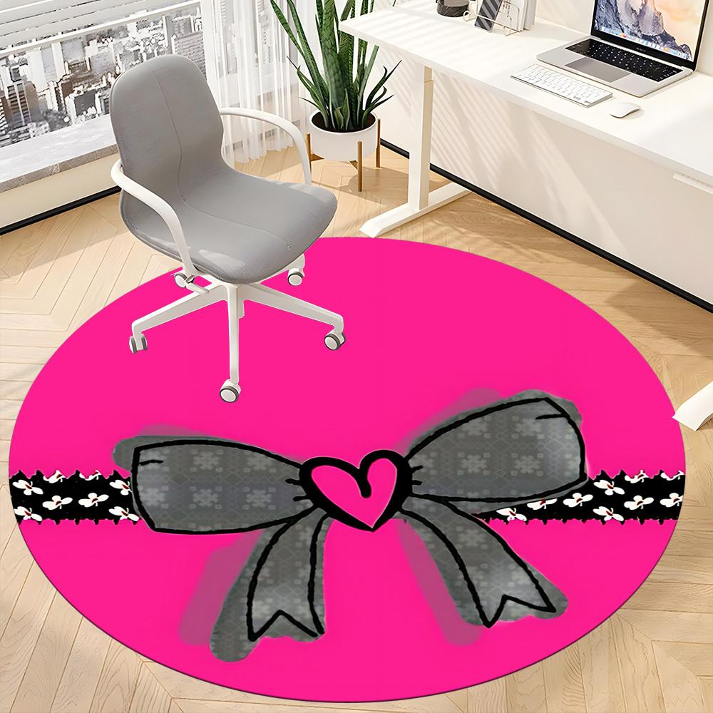1pc Bowtie, Floral Chair Carpet for Office, Non-slip, Soft and Durable Office Rug for  Decoration, Perfect for Office yy251229118
