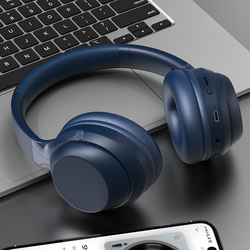 WH100 Bluetooth Kopfhörer: Extrem lange Standby-Zeit, Geräuschunterdrückung, Over-Ear, Kabellos - Auf Lager
