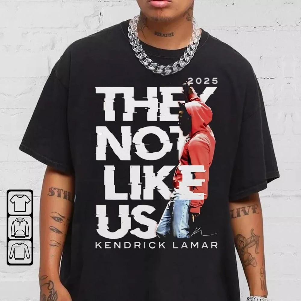 Maglietta Kendrick Lamar Kendrick Lamar They Not Like Us T-Shirt Taglie S-5XL