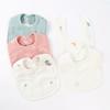 1pc Solid Colour Cotton Gauze Baby Bibs Ruffle Lace Infant Newborn Feeding Burp Cloth Saliva Towel Adjustable Bandana Drool Bibs