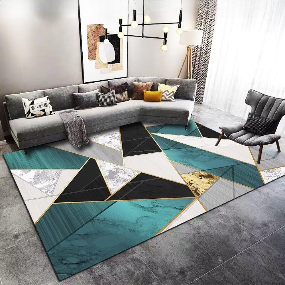 European Geometric Carpet for Living Room Modern Nordic Luxury Decoration Home Rugs for Bedroom Non-slip Easy Cleaning Floor Mat