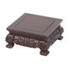 Ebony Rosewood Jade Bonsai Buddha Vase Base - Carved Solid Wood Ornament Stand