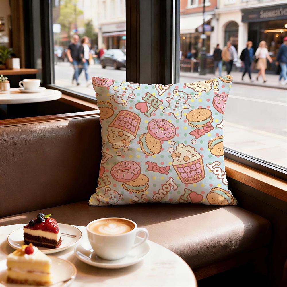 Cute Texture Cushion Cover Set of 4 Decorative Short Plush Pillow Covers for Sofa, Soft Cushion Case Cm