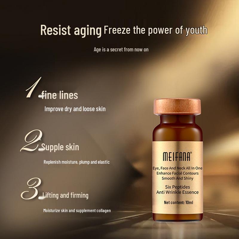 Hexapeptide Anti-Wrinkle Serum Set: Dark Circle Fading, Firming, Brightening, Hydrating Essence