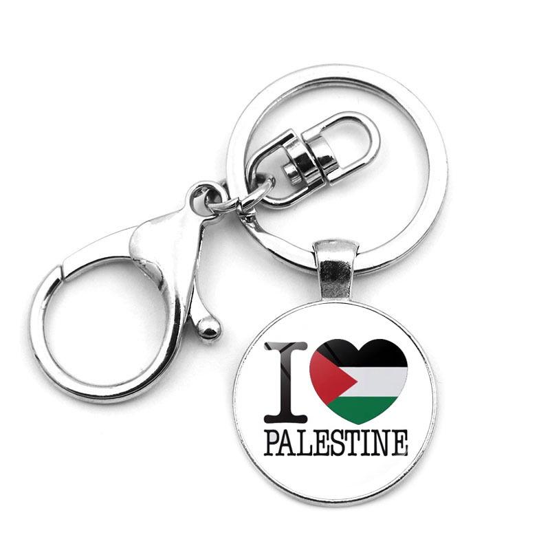 Brelok z flagą Palestyny Stylowy i trwały brelok ze stopu cynku