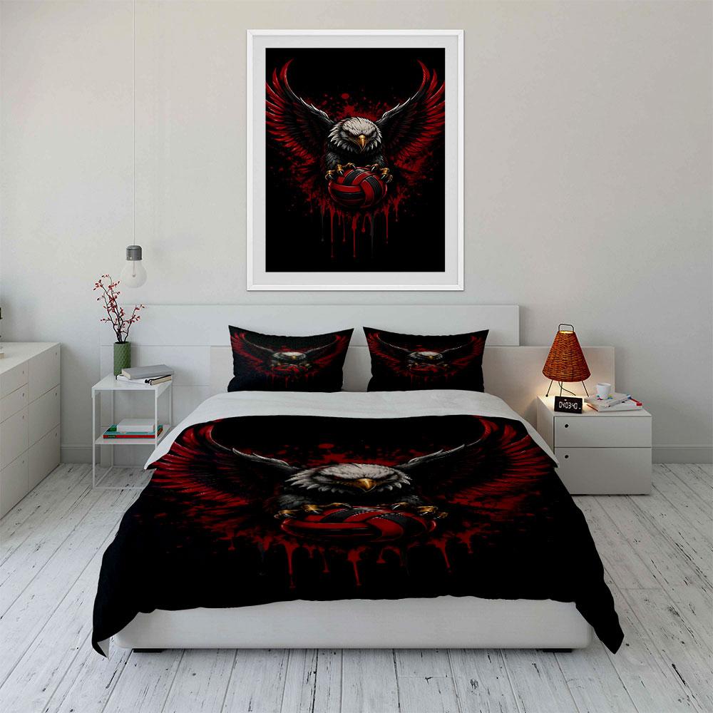 Eagle Holding Red Shield. Bedding Sets Duvet Cover Sets Duvet Covers Pillowcases(1* Duvet Cover 2* Pillowcases Without Duvet Insert)