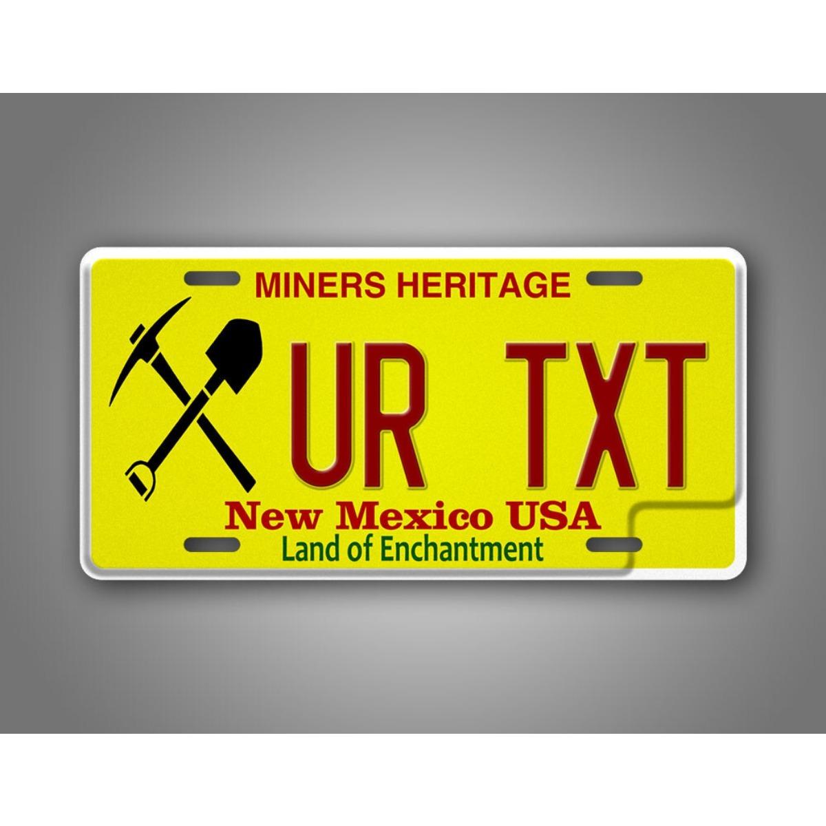 

1pc Personalized New Mexico Miners Heritage Tin Sign Custom Text 6x12 Inch Retro Car Wall Decor белый