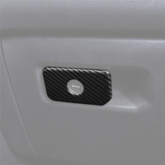 For 19-24 Dodge Ram 3500/2500/1500 Carbon Copilot Storage Box Handles Cover Trim