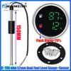 MAIMEIMI Dual Fuel Level Gauge with Flash Alarm Green LED Digital 52MM Oil Tank Meter 0-190ohm Fuel Level Sensor 100-550MM Boat