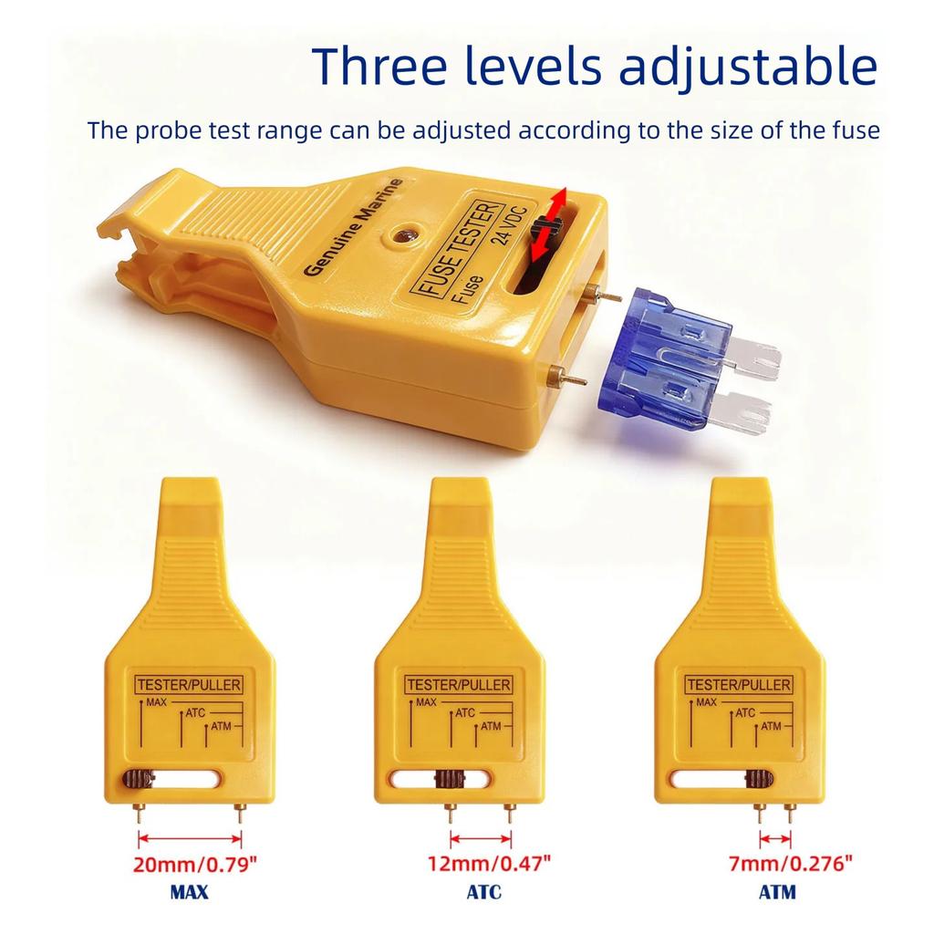 1PC Fuse Tester DC 24V Automotive Tester Blade Puller Multi-Functional Car Checker Puller Removal Tool for Mini/Standard Blade
