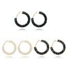 Rhinestone Large Circle Design Women Girls Earrings Ear Studs Plating Alloy Earrings Jewerly Gifts