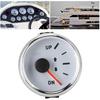 Trim Gauge Boat 52mm/2in UP-DN Boat Marine Trim Gauge 0-190ohm Trim Tilt Indicator Red Backlight(Silver frame on white) for trim gauge for boat