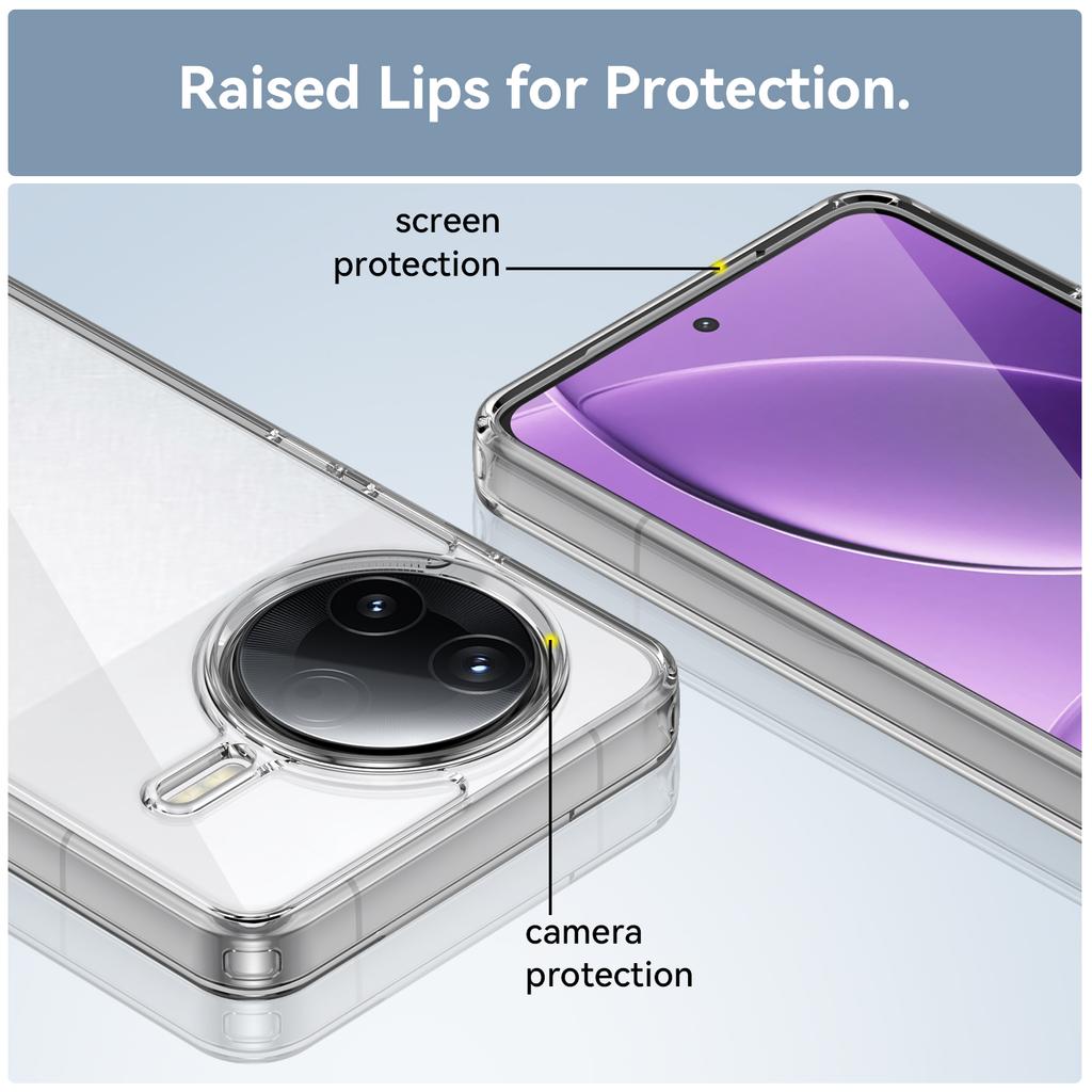 WANLONFENG MF Series for Xiaomi Poco F7 Pro 5G/Redmi K80 5G Case TPU Acrylic Clear Phone Cover with Tempered Glass Film