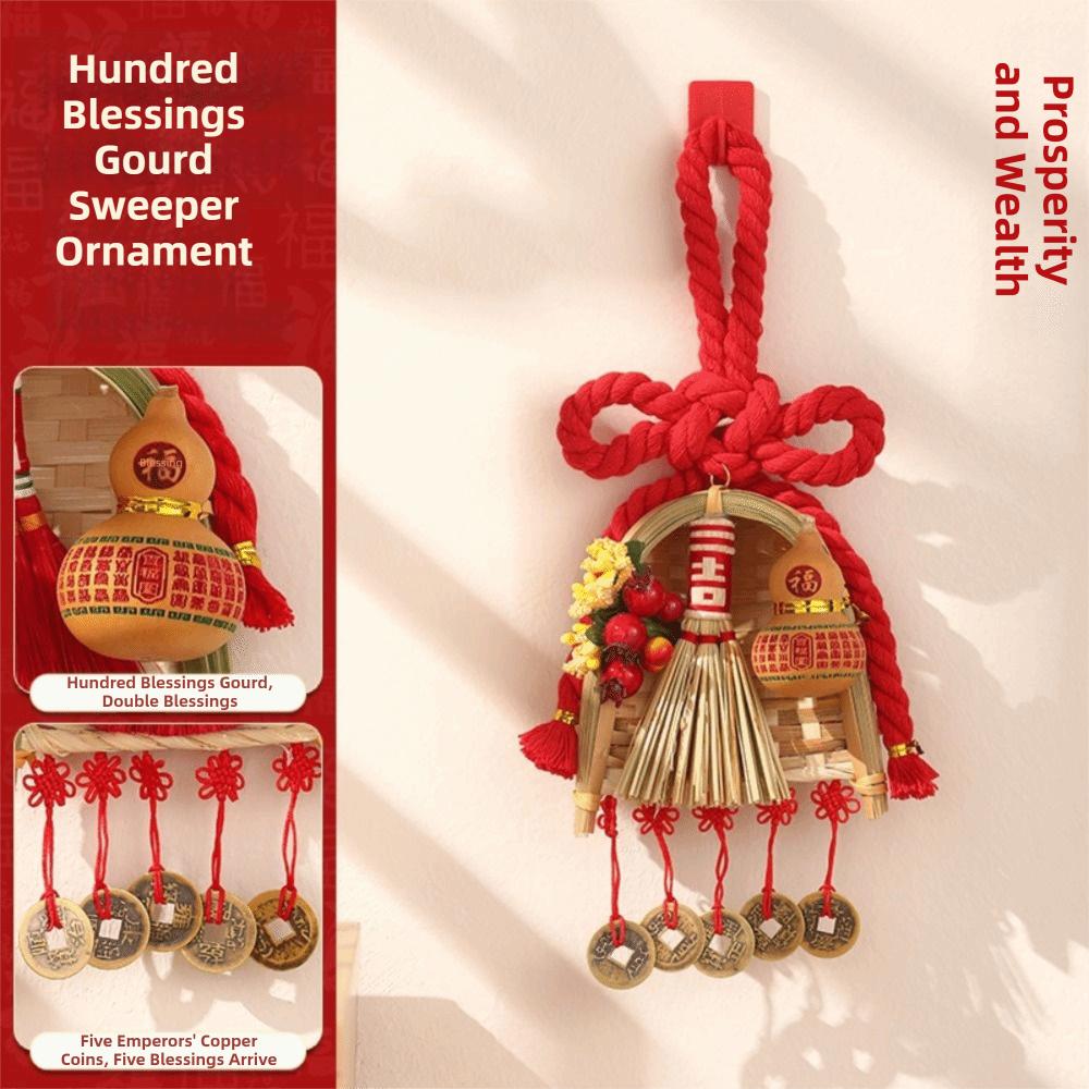 Decorative Gourd New Year Decorations Broom Decorations Door Decorative Festive Arrangements Dustpan Door Hanging