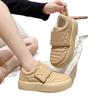 Winter velvet bread shoes cotton shoes women's 2025 new Velcro flat-soled one-pedal beanie shoes low-top snow boots