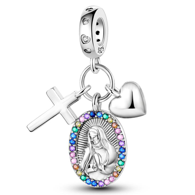 Charms Beads Copper Pink Perfume Bottle Letter Luminous Firefly Tarot Card Beads Fit Diy Bracelets Jewelry