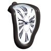 Style Surreal Melting Distorted Wall Clock Surrealist Salvador Dali Style Silver