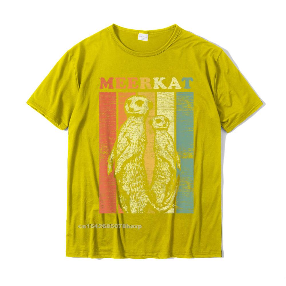 Meerkat TShirt Vintage Retro Style Unisex Hip Hop Fashionable Tops T Shirt Cotton T Shirts Casual