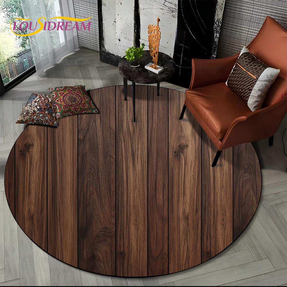 Latest 3D Color Wood Grain Lines Round Area Rug,Carpet Rug for Living Room Bedroom Sofa Child Playroom Decor,pet Non-slip Gift
