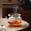 YIHUTEA Heat-Resistant Glass Teapot with Bamboo Handle