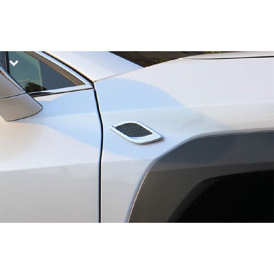2P Chrome Body Side Fender Air Outlet Cover Trim 2P For Lexus RX350 450h 2016-22