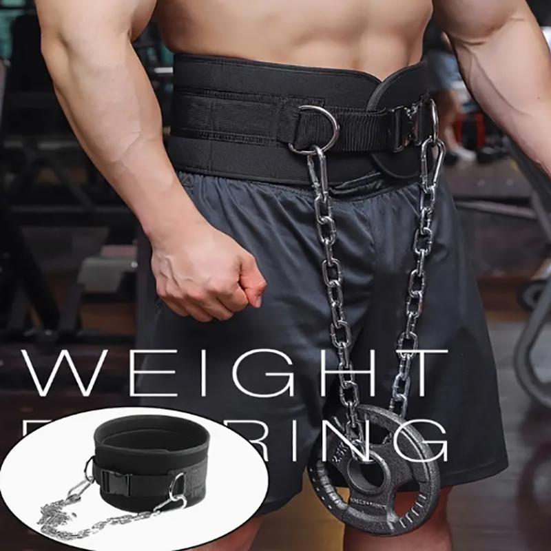 Weight Lifting Dip Belt With Metal Chain Useful Gym Belt For Gym Training Musculation Exercise Pull Up Chin Up