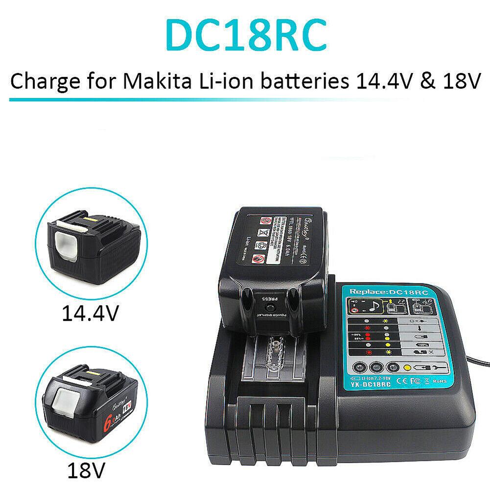 Li-ion Battery Charger Power Tool Charger For 18V BL1815 1830 1840 1845 1860 14.4V BL1415 1430 1440 1445 1460 Battery