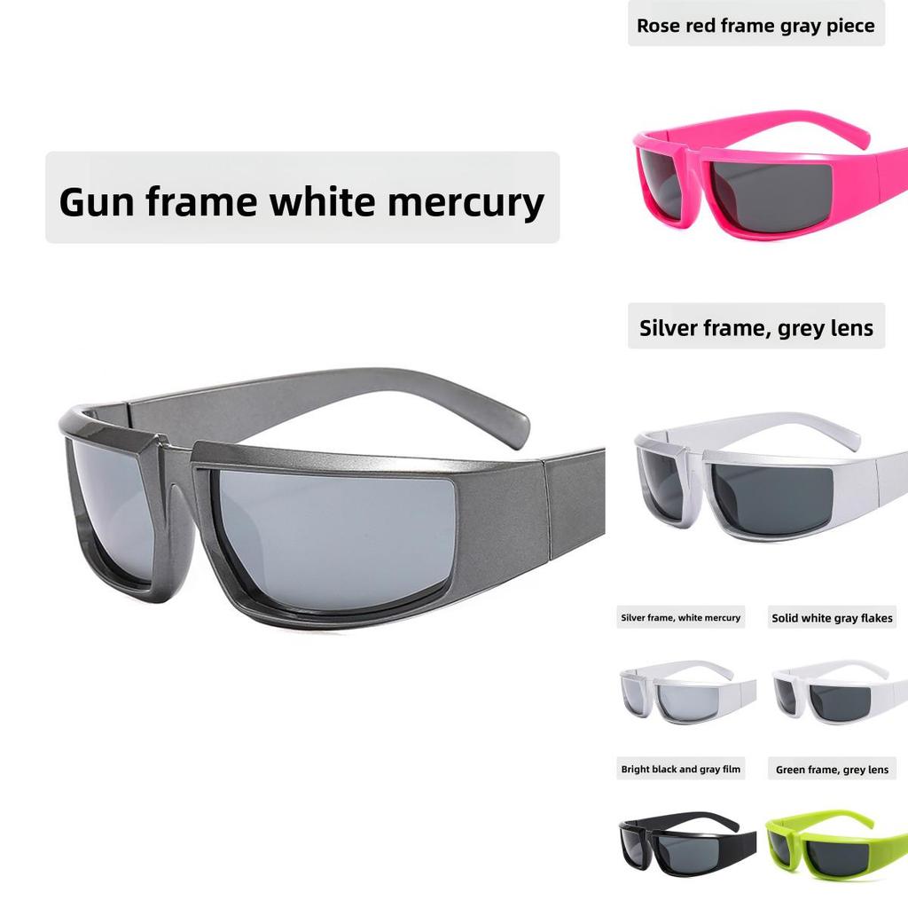 Fashion Y2k Square Sunglasses Uv400 With Black Lenses For Outdoor Activities And Parties