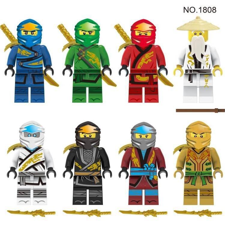005680 M1810 M1808 M1637 Mirage Samurai Building Block Figurine Ninja Toy Bag