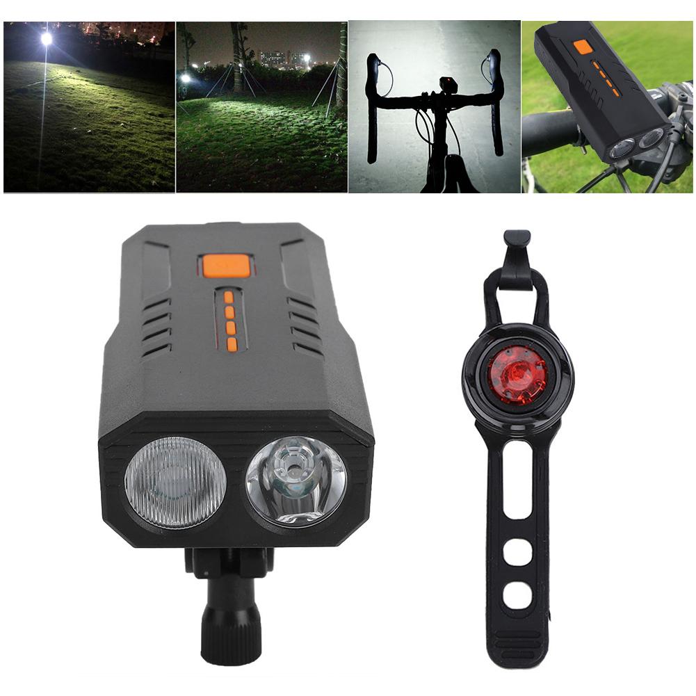 Portable USB Rechargeable Bike Front Light Bicycle Taillight Cycling Light Safety Flashlight