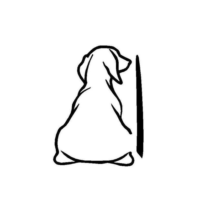 Adorable Wagging Puppy Window Sticker Strong Weatherproof Decoration Simple Installation for Vehicles Gifts