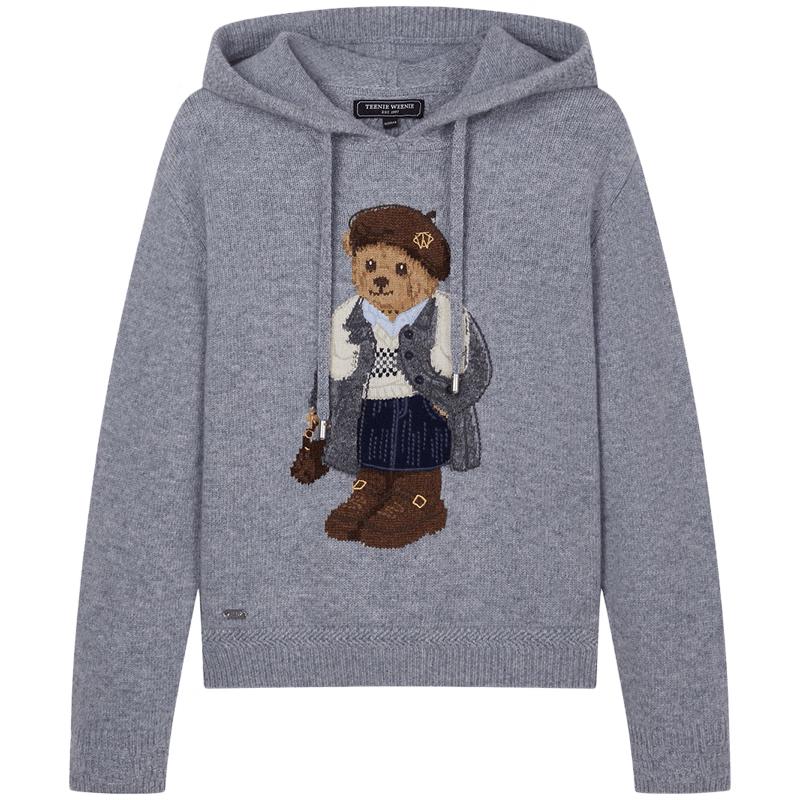 

Teenie Weenie Women s Hooded Big Bear Jacquard Knit Sweater M