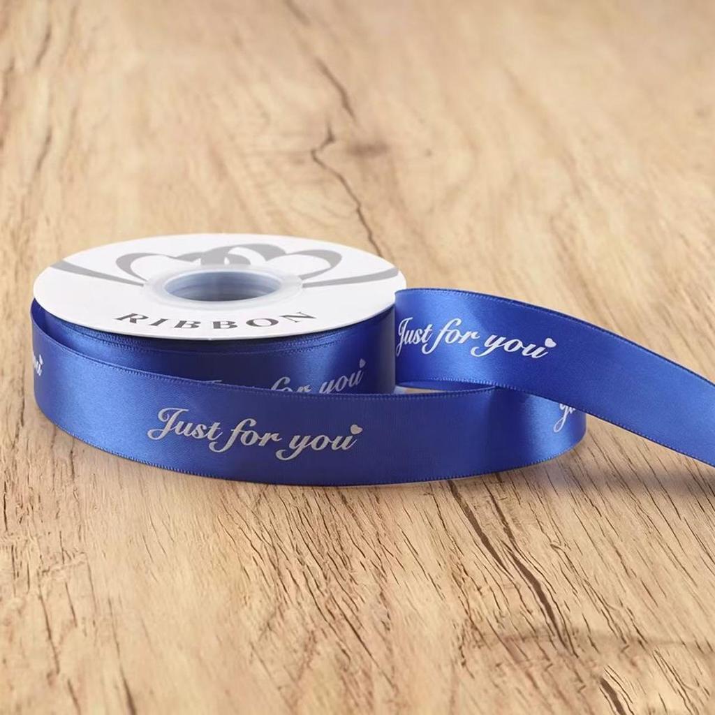 2.5cm English Ribbon for Gift Wrap, Floristry, Cake Packaging, and Crafts