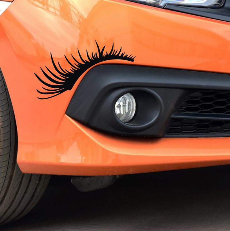 Sexy Eyelash Headlight & Eyebrow Car Sticker D59: Unique Headlight Decor with Personality