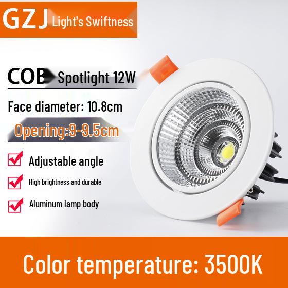 Recessed 20W Spotlight Downlight for Clothing Stores, 15-30W Commercial Ceiling Light
