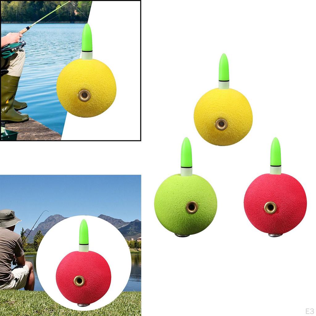 Fishing Bobber Float with Light 1.1inch EVA Buoyant Practical Indicator Ball for
