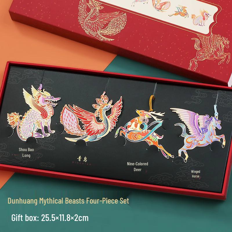 Dunhuang Classical Chinese Style Exquisite Metal Bookmark Gift Set
