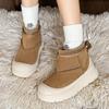 Autumn and winter snow boots heighten platform couple shoes fleece warm platform short boots tide