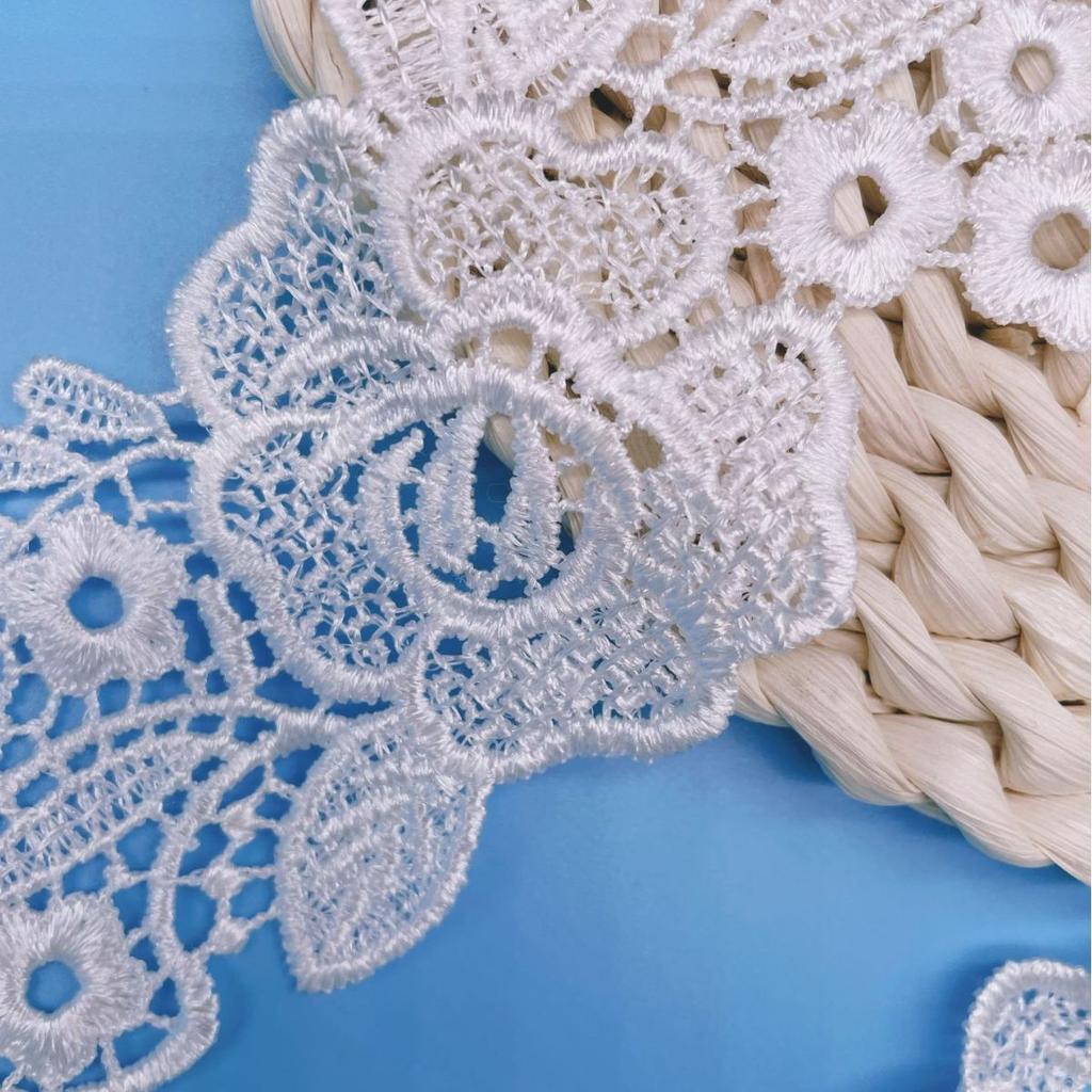 Clothing Lace Polyester Light To Flower, Hollow Water-Soluble To Flower, Water-Soluble Lace Flower Sticker Clothing Collar Flower Piece