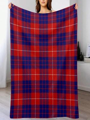 Clan Hamilton Tartan Throw Blanket Camping Thermals For Travel Beach Retros Blankets