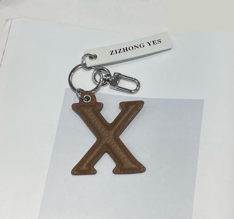 Stijlvolle Echtlederen Letter Sleutelhanger Hanger voor Meisjes