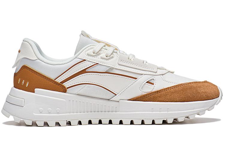 Li Ning Riding The Wind 2.0 Textile, Synthetic Leather Low top Sports Casual Shoes Men's White Yellow AGCT155-6