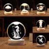 Crystal Ball Night Light With Deer Glass Material Resin Craft Gift Unique Novelty