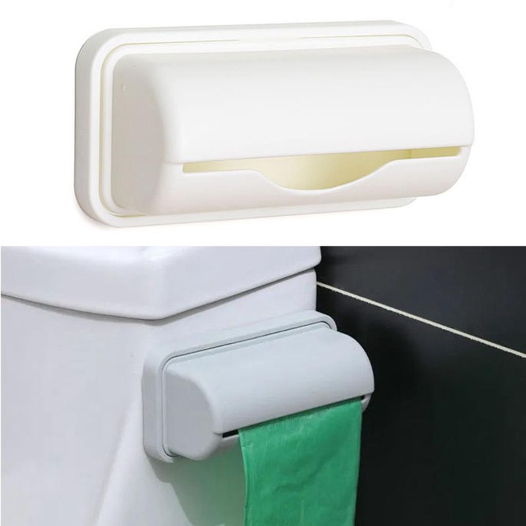 Trash Bag Organizer Plastic Punch Free Wall Mount Garbage Bag Dispenser Holder for Home Kitchen