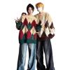 Womens Vintage Christmas Argyle Sweater Loose Lazy Knit Top Thick Stylish Fall Winter